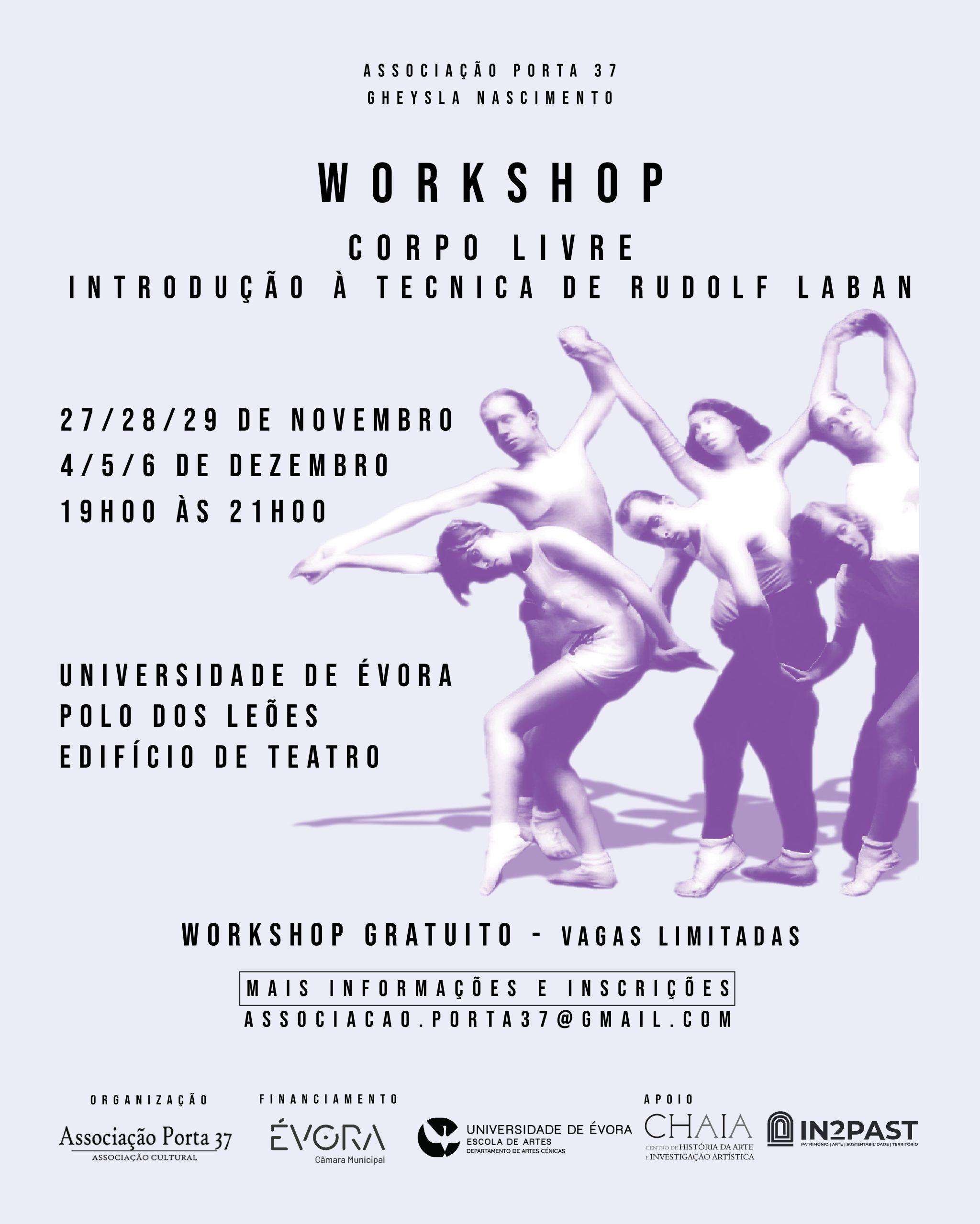 Workshop Corpo Livre: Introdução à Técnica de Rudolf Laban