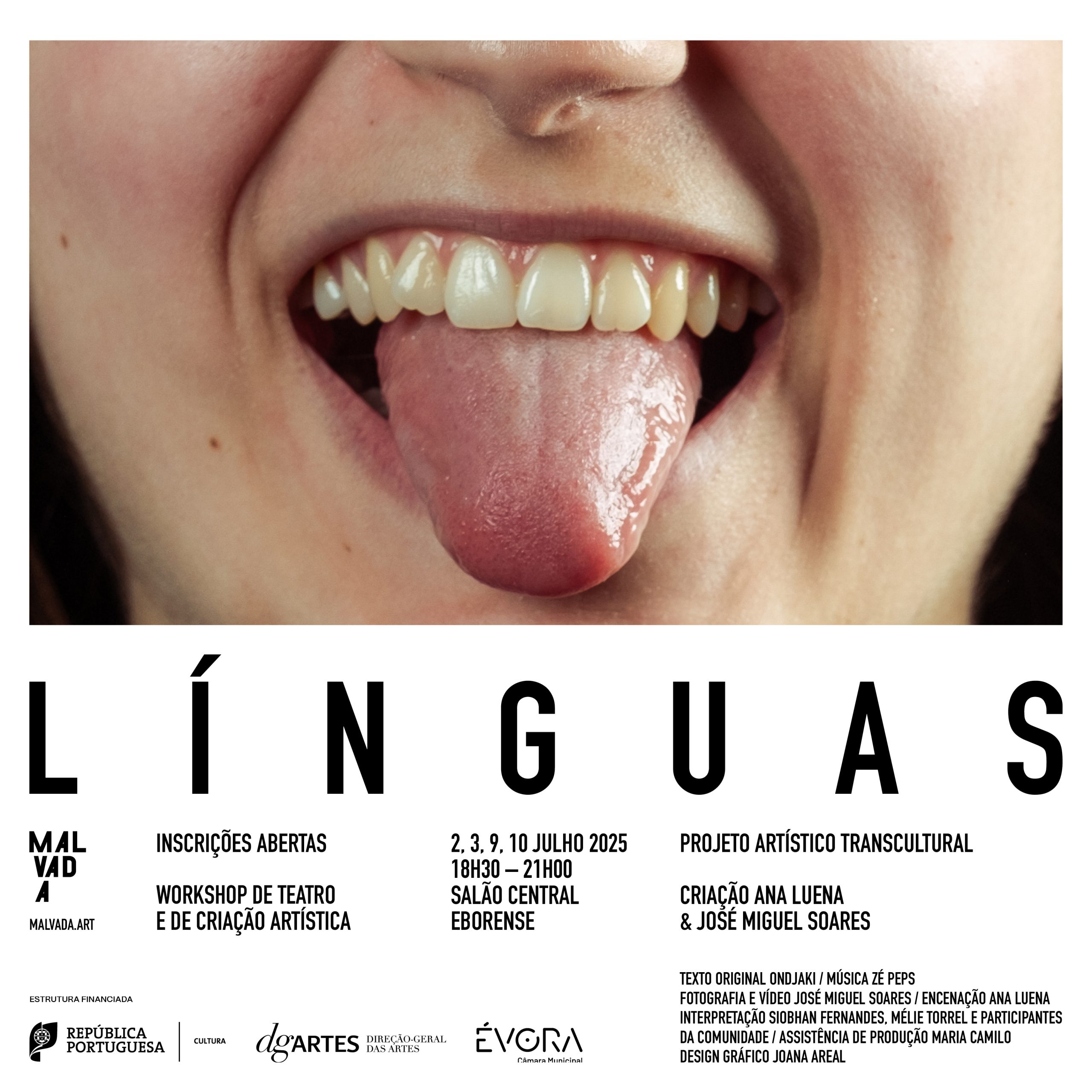 INSCRIÇÕES PARA WORKSHOP DE TEATRO E CRIAÇÃO ARTÍSTICA NO ÂMBITO DO PROJETO “LÍNGUAS” | MALVADA ASSOCIAÇÃO
