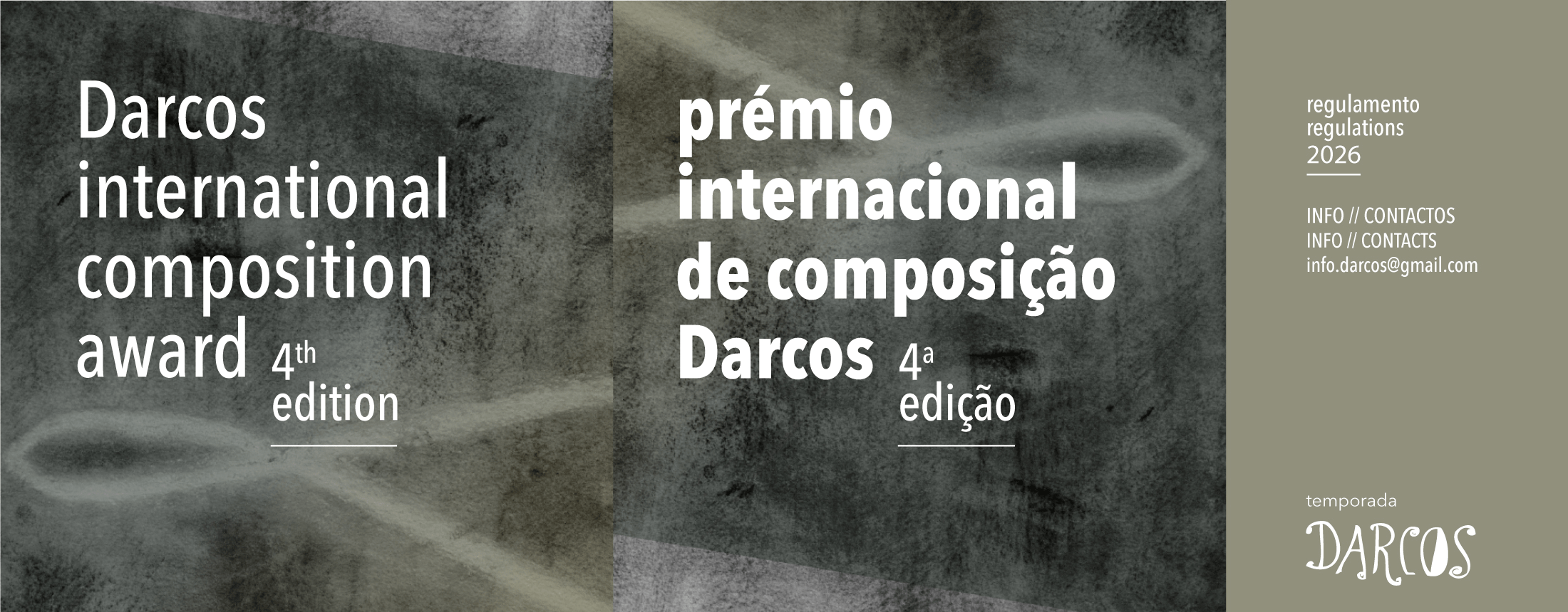 PRÉMIO INTERNACIONAL DE COMPOSIÇÃO DARCOS 2026 | CANDIDATURAS ABERTAS ATÉ 11 DE MAIO