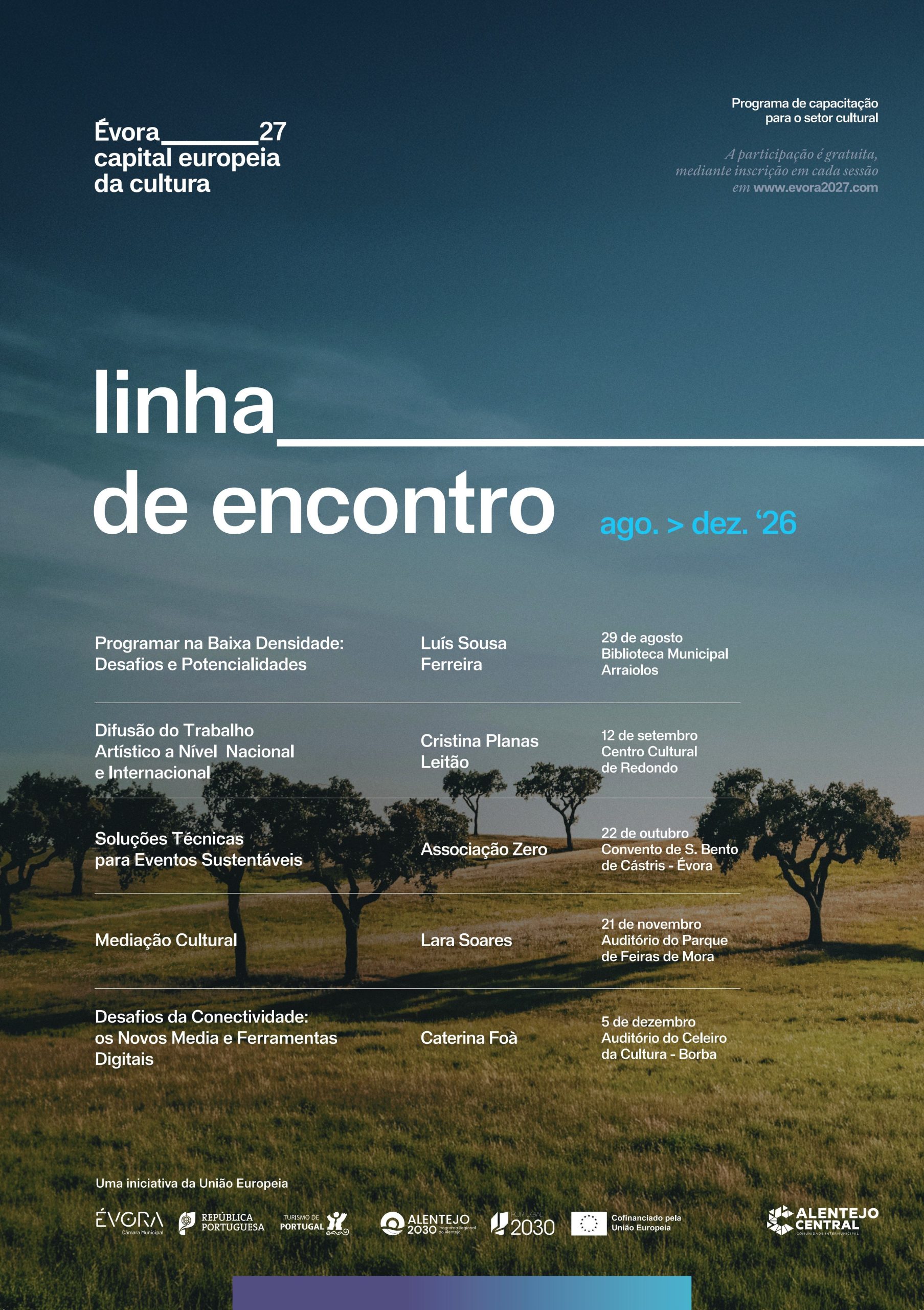LINHA DE ENCONTRO | SESSÕES DE CAPACITAÇÃO PARA AGENTES CULTURAIS > PROGRAMA AGOSTO-DEZEMBRO ’26